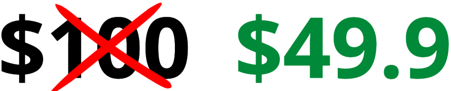 $99.9 $49.9